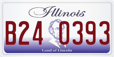 IL license plate B240393