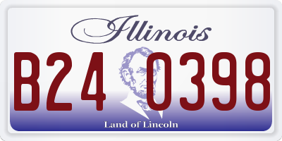 IL license plate B240398