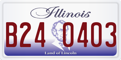 IL license plate B240403
