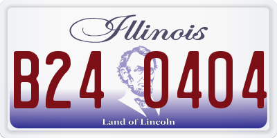 IL license plate B240404