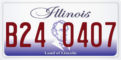 IL license plate B240407