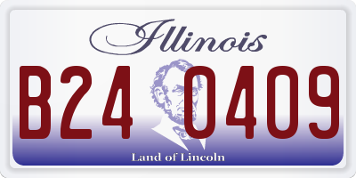 IL license plate B240409