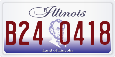IL license plate B240418