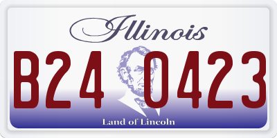 IL license plate B240423