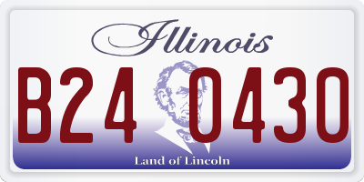 IL license plate B240430
