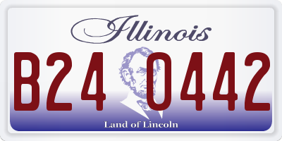 IL license plate B240442