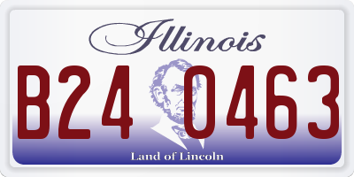 IL license plate B240463