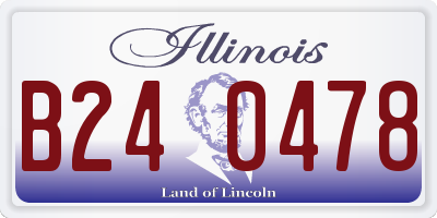 IL license plate B240478