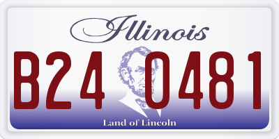 IL license plate B240481
