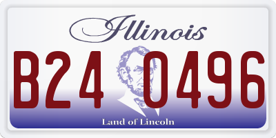 IL license plate B240496