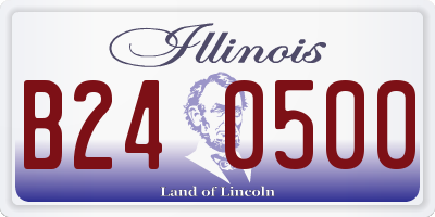 IL license plate B240500