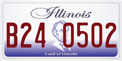 IL license plate B240502