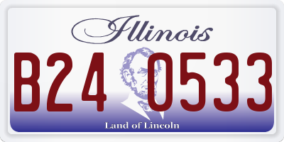 IL license plate B240533
