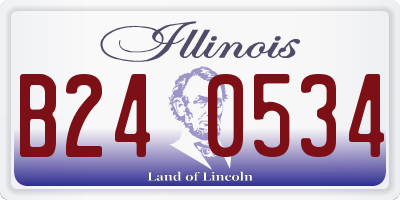 IL license plate B240534