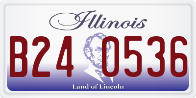 IL license plate B240536
