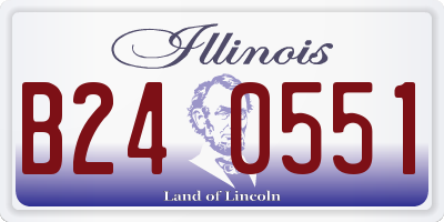 IL license plate B240551
