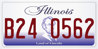 IL license plate B240562