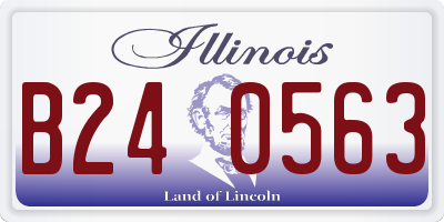 IL license plate B240563