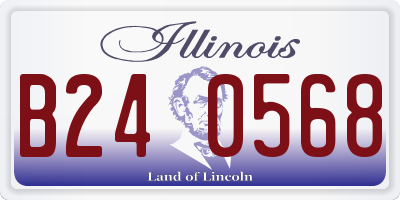IL license plate B240568