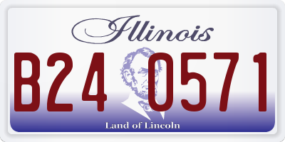 IL license plate B240571