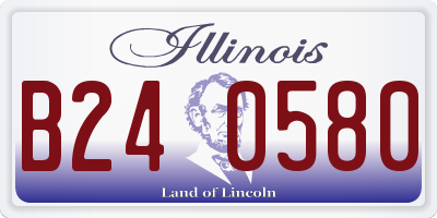 IL license plate B240580