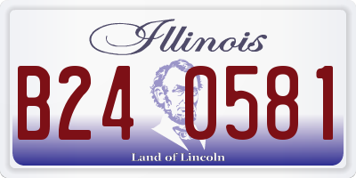 IL license plate B240581