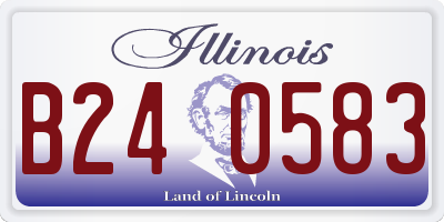 IL license plate B240583