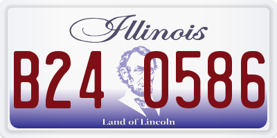 IL license plate B240586
