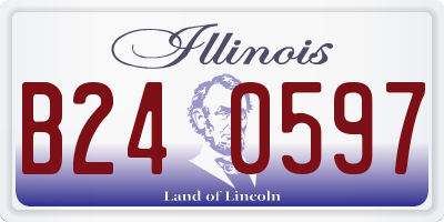 IL license plate B240597