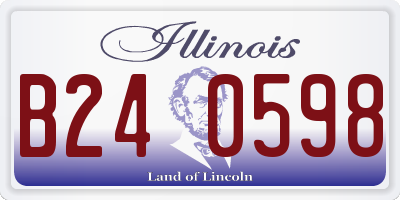 IL license plate B240598