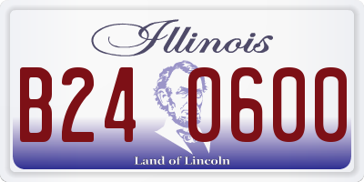 IL license plate B240600