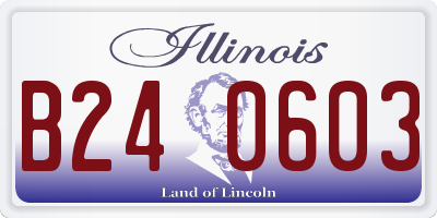 IL license plate B240603