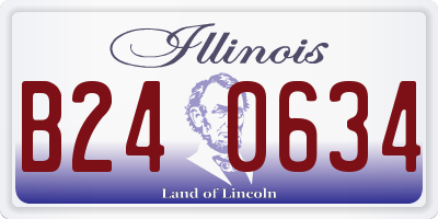 IL license plate B240634