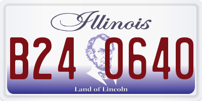 IL license plate B240640