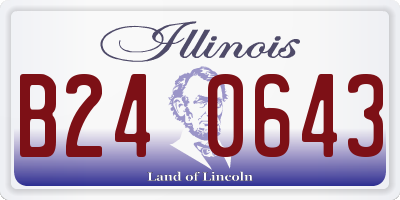 IL license plate B240643