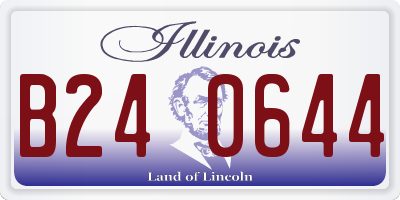 IL license plate B240644