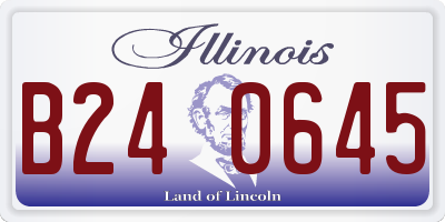 IL license plate B240645
