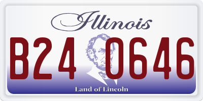IL license plate B240646