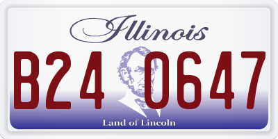 IL license plate B240647