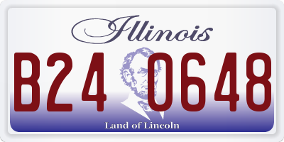 IL license plate B240648