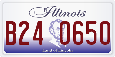 IL license plate B240650