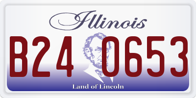 IL license plate B240653
