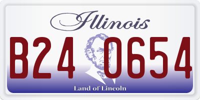 IL license plate B240654