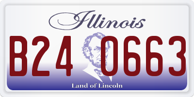 IL license plate B240663