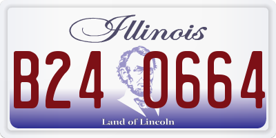 IL license plate B240664