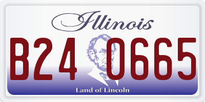 IL license plate B240665