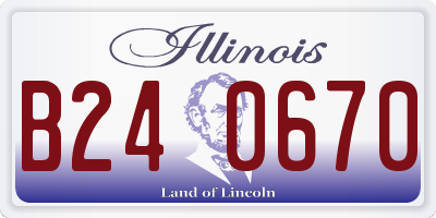 IL license plate B240670