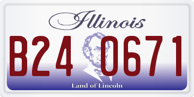 IL license plate B240671