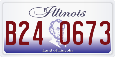 IL license plate B240673