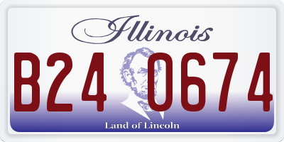 IL license plate B240674